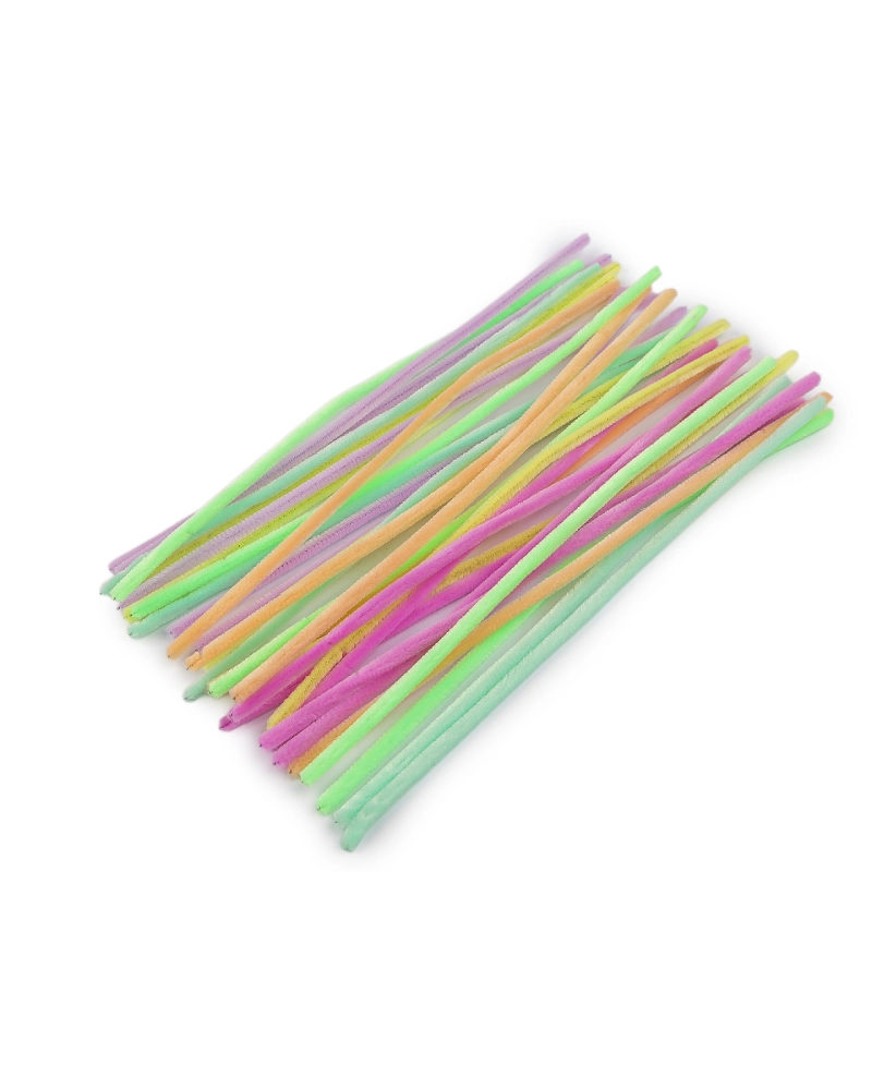 Chlpaté drôtiky na tvorenie pastelové Ø6 mm dĺžka 30 cm - 30 ks | Mimib