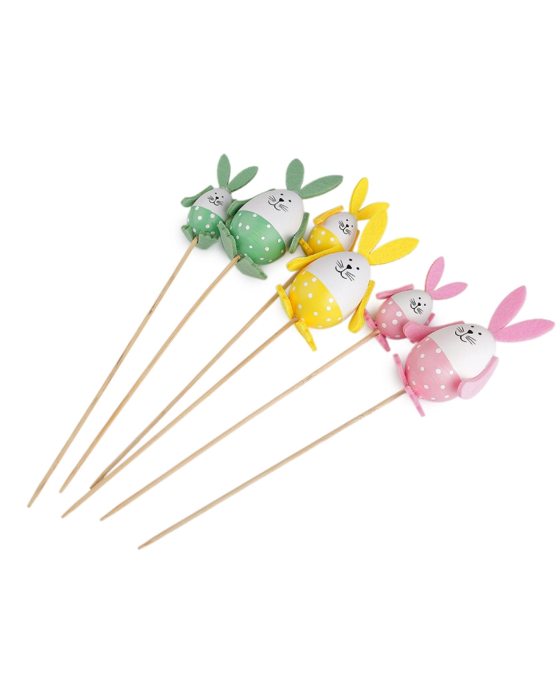 Zápich veľkonočné vajíčko zajačik - 6 ks | Mimib