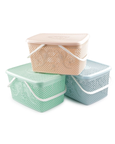 Plastový košík s vekom 20x35 cm - 1 ks | Mimib