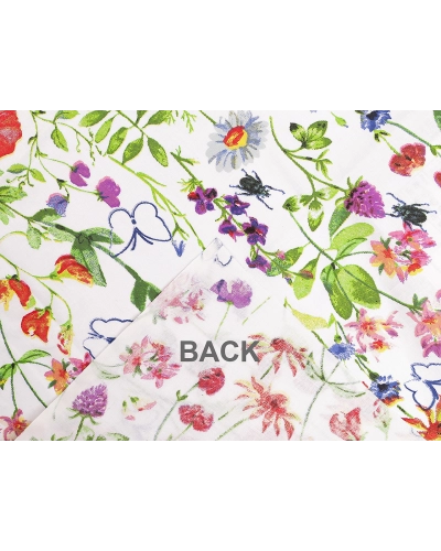 Bavlnená látka / plátno lúčne kvety šírka 220 cm - 1 m | Mimib