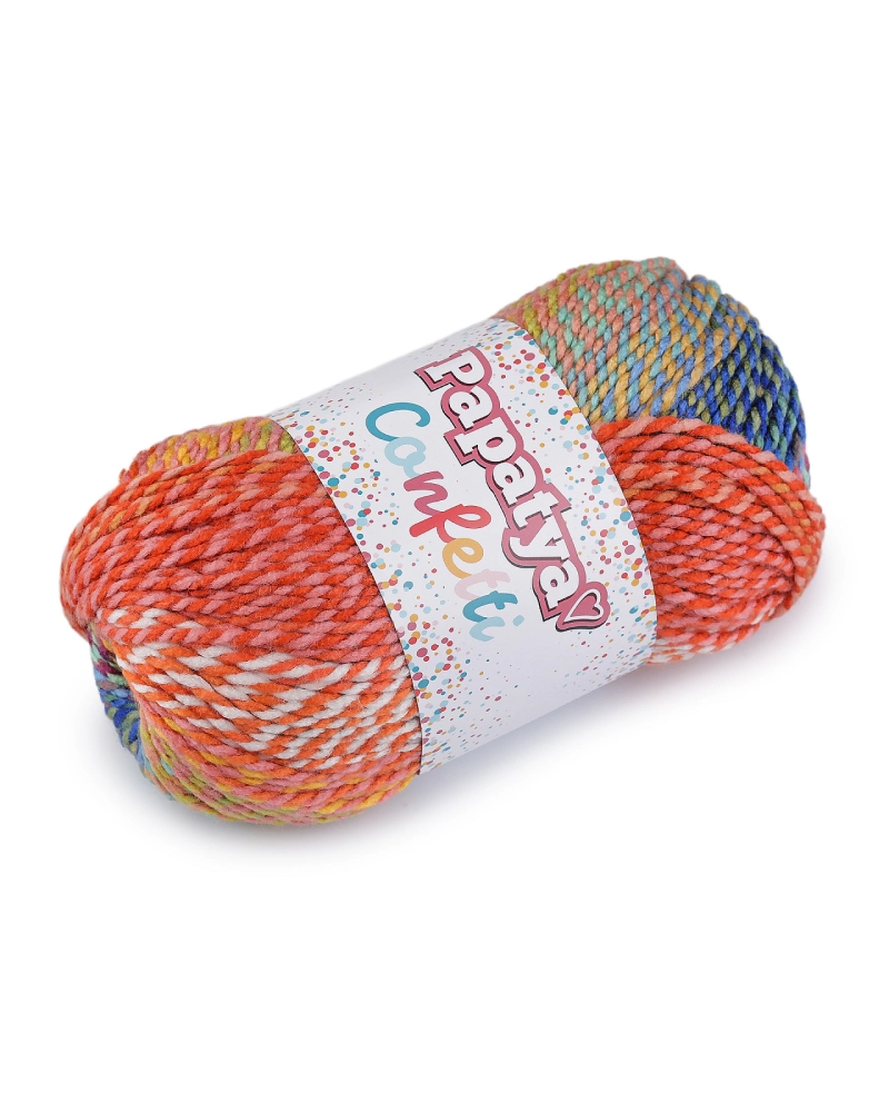 Pletacia priadza Papatya Confetti 100 g - 1 ks | Mimib