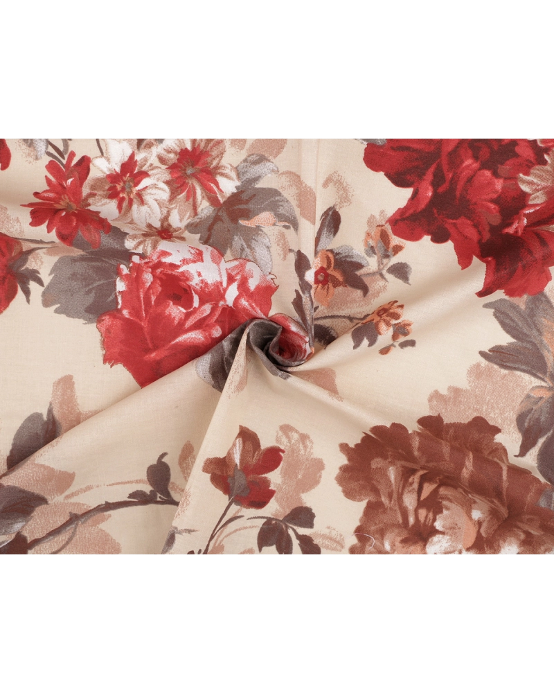 Bavlnená látka / plátno kvety / ruže šírka 220 cm - 1 m | Mimib