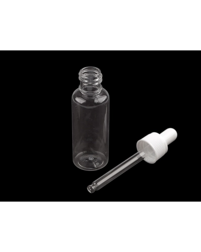 Plastová fľaštička so skleneným kvapkadlom / pipetou 48 ml - 1 ks | Mimib