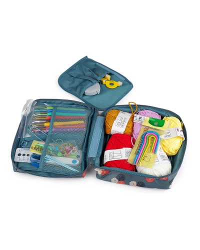 Súprava háčikov a pomôcok na háčkovanie v puzdre - 1 sada | Mimib