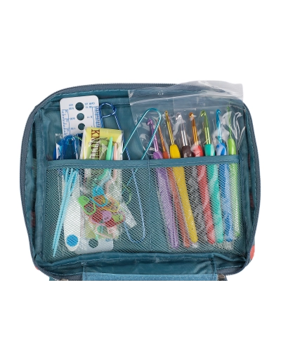 Súprava háčikov a pomôcok na háčkovanie v puzdre - 1 sada | Mimib