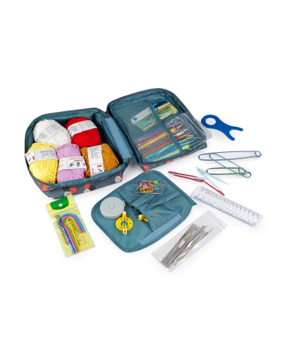 Súprava háčikov a pomôcok na háčkovanie v puzdre - 1 sada | Mimib