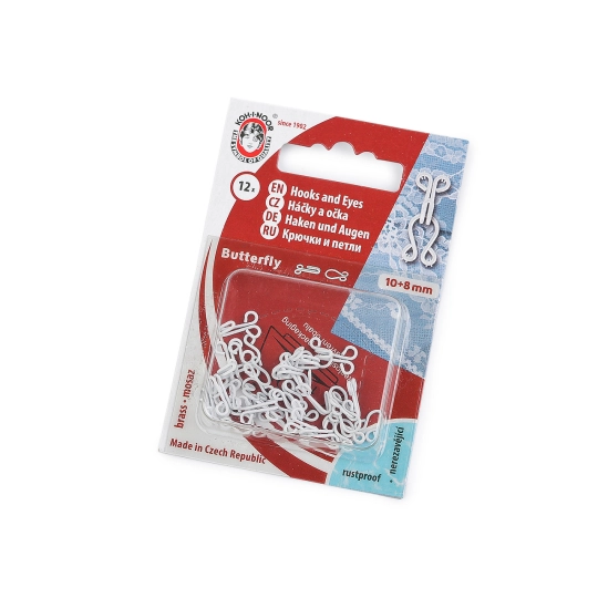 Háčiky a očká veľkosť 10+8 mm - 1 krab. | Mimib