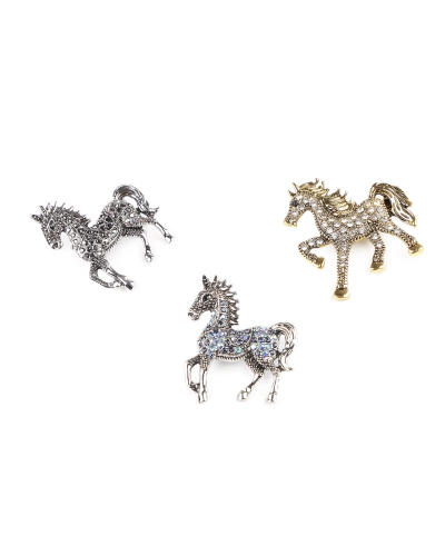 Brošňa s brúsenými kamienkami kôň - 1 ks | Mimib