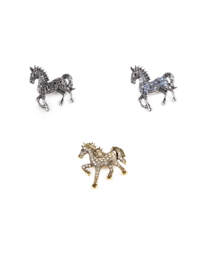 Brošňa s brúsenými kamienkami kôň - 1 ks | Mimib