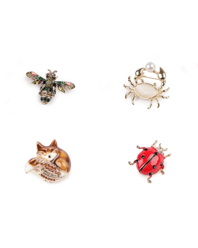 Brošňa včela, krab, líška, lienka - 1 ks | Mimib