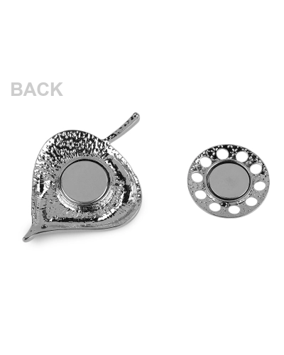 Magnetická brošňa s brúsenými kamienkami list - 1 ks | Mimib