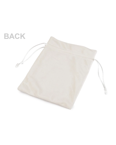 Darčekové vrecúško s drevenou mačkou 14,5x19,5 cm zamatové - 1 ks | Mimib