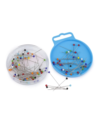 Špendlíky so sklenenou hlavičkou dĺžka 31, 38 mm - 1 krab. | Mimib