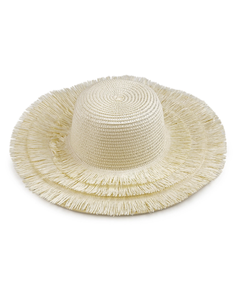 Dámsky letný klobúk / slamák na dozdobenie so strapcami - 1 ks | Mimib