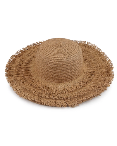 Dámsky letný klobúk / slamák na dozdobenie so strapcami - 1 ks | Mimib