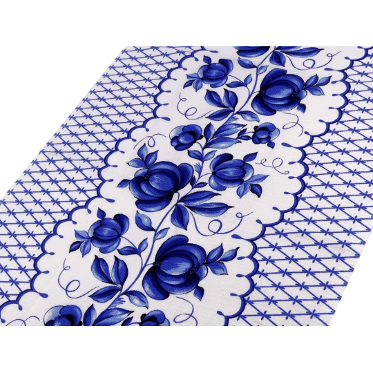 Bavlnené vaflové piké kvety - 1 m | Mimib