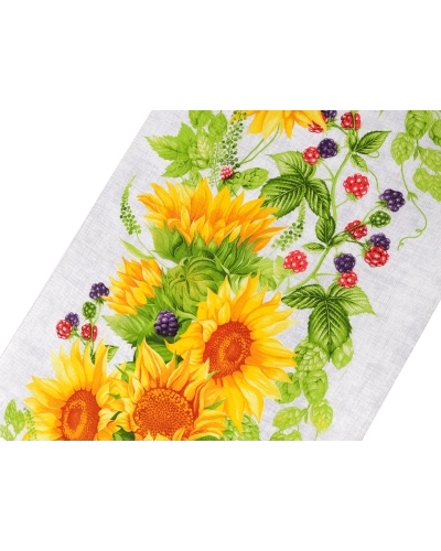 Bavlnené vaflové piké lúčne kvety - 1 m