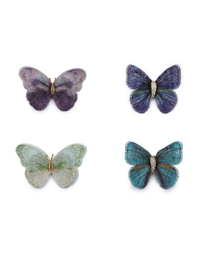 Brošňa motýľ textilný - 1 ks | Mimib