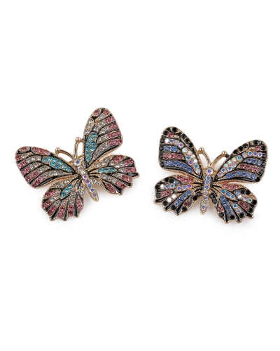 Brošňa s brúsenými kamienkami motýľ - 1 ks | Mimib