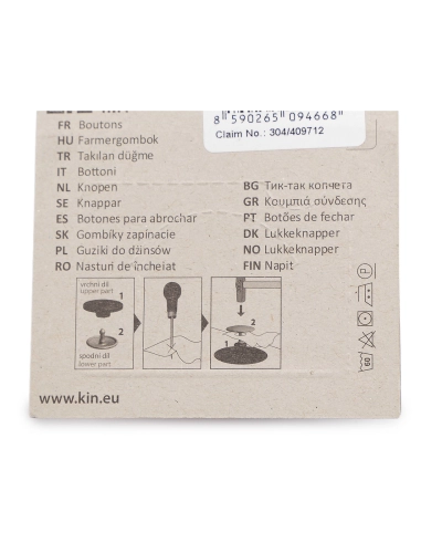 Gombík zapínací snímateľný Ø17 mm Dressking - 1 kar. | Mimib
