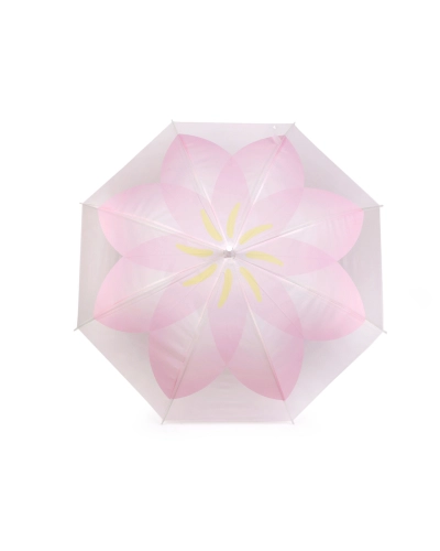 Dámsky / dievčenský priehľadný vystreľovací dáždnik kvet - 1 ks | Mimib