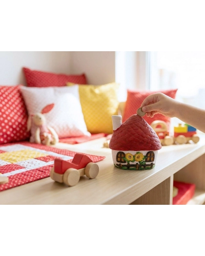 Pokladnička domček na domaľovanie - 1 ks | Mimib