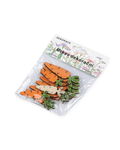 Drevená mrkva na aranžovanie - 1 sáčok | Mimib