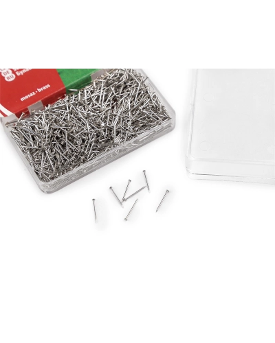 Celokovové špendlíky dĺžka 10 mm mosadzné - 1 krab. | Mimib