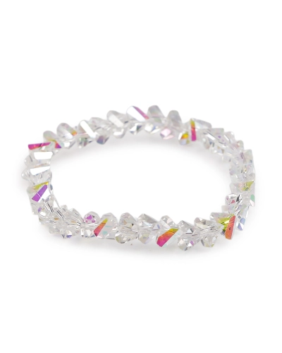 Náramok pružný z brúsených korálikov triangel s AB efektom - 1 ks | Mimib