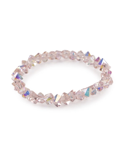 Náramok pružný z brúsených korálikov triangel s AB efektom - 1 ks | Mimib