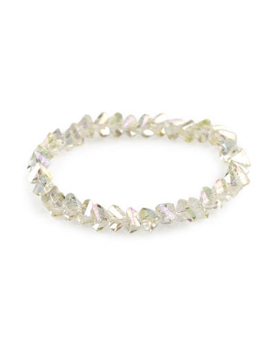 Náramok pružný z brúsených korálikov triangel s AB efektom - 1 ks | Mimib