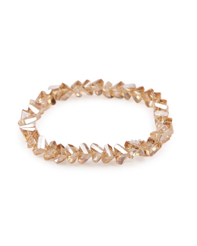 Náramok pružný z brúsených korálikov triangel s AB efektom - 1 ks | Mimib