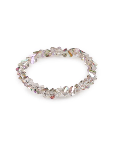 Náramok pružný z brúsených korálikov triangel s AB efektom - 1 ks | Mimib