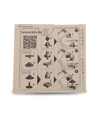 Gombíky stláčacie s pierkom Wuk Ø13,5 mm vodotesné - 1 kar. | Mimib