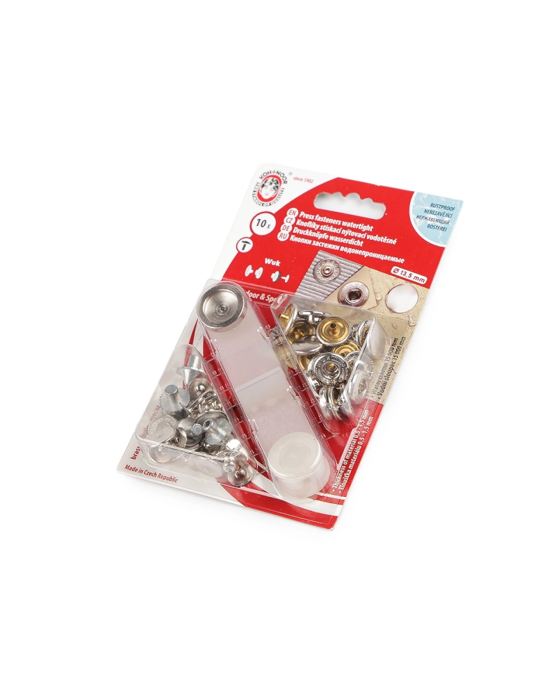 Gombíky stláčacie s pierkom Wuk Ø13,5 mm vodotesné - 1 kar. | Mimib