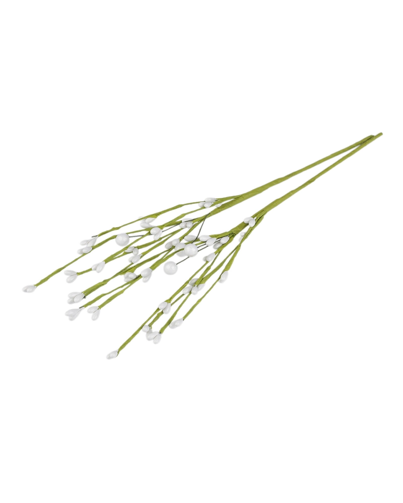 Umelá vetvička s púčikmi na drôtiku tvarovateľná - 2 ks | Mimib