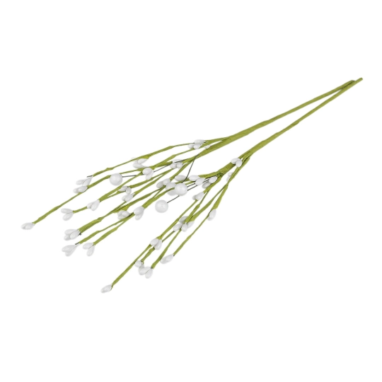 Umelá vetvička s púčikmi na drôtiku tvarovateľná - 2 ks | Mimib