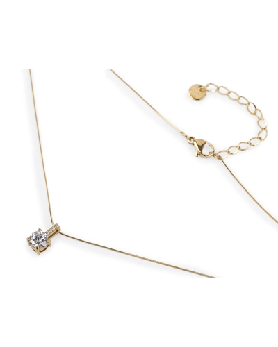 Náhrdelník z nerezovej ocele s brúseným kamienkom - 1 ks | Mimib