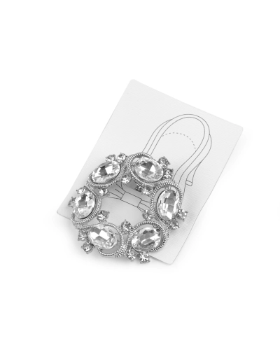 Klip / brošňa / ozdoba na topánky s brúsenými kamienkami - 1 ks | Mimib