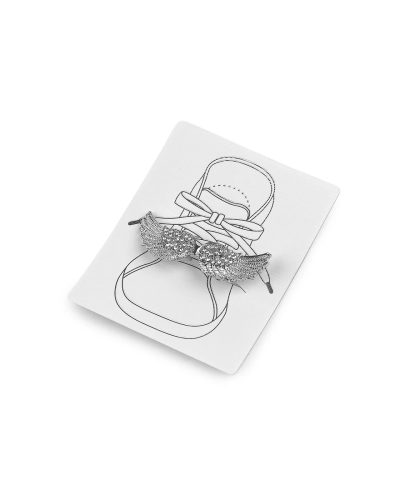 Ozdoba na tenisky s brúsenými kamienkami krídla - 1 pár | Mimib