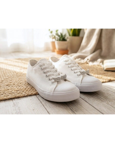 Ozdoba na tenisky s brúsenými kamienkami krídla - 1 pár | Mimib