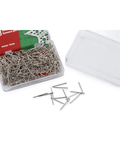 Celokovové špendlíky dĺžka 14 mm mosadzné - 1 krab. | Mimib