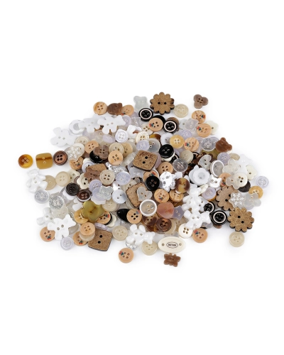 Gombíky mix 500 ks - 1 sáčok | Mimib