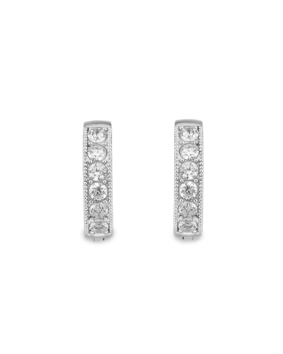 Náušnice z nerezovej ocele krúžky s brúsenými kamienkami - 1 pár | Mimib