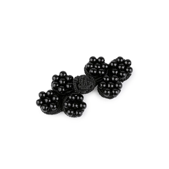 Ozdobné textilné zapínanie s korálkami - 4 pár | Mimib