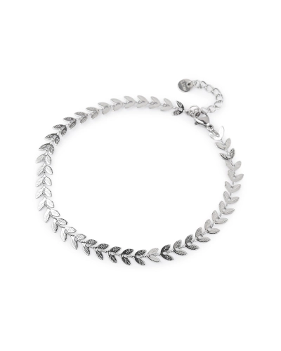 Bratara de glezna din otel inoxidabil cu perle si pandantiv - 1 buc. | Mimib