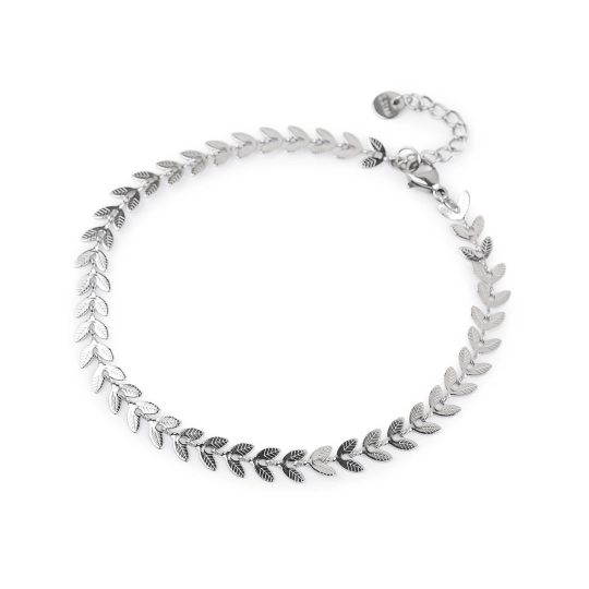 Bratara de glezna din otel inoxidabil cu perle si pandantiv - 1 buc. | Mimib