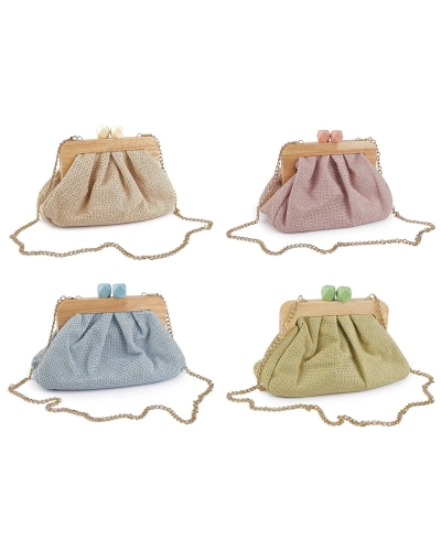 Kabelka - listová kabelka s dreveným rámčekom - 1 ks | Mimib