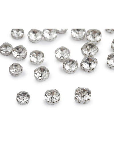 Našívacie šatóny / štras v puzdre / kotlíku Ø6, 7, 8 mm - 10 ks | Mimib