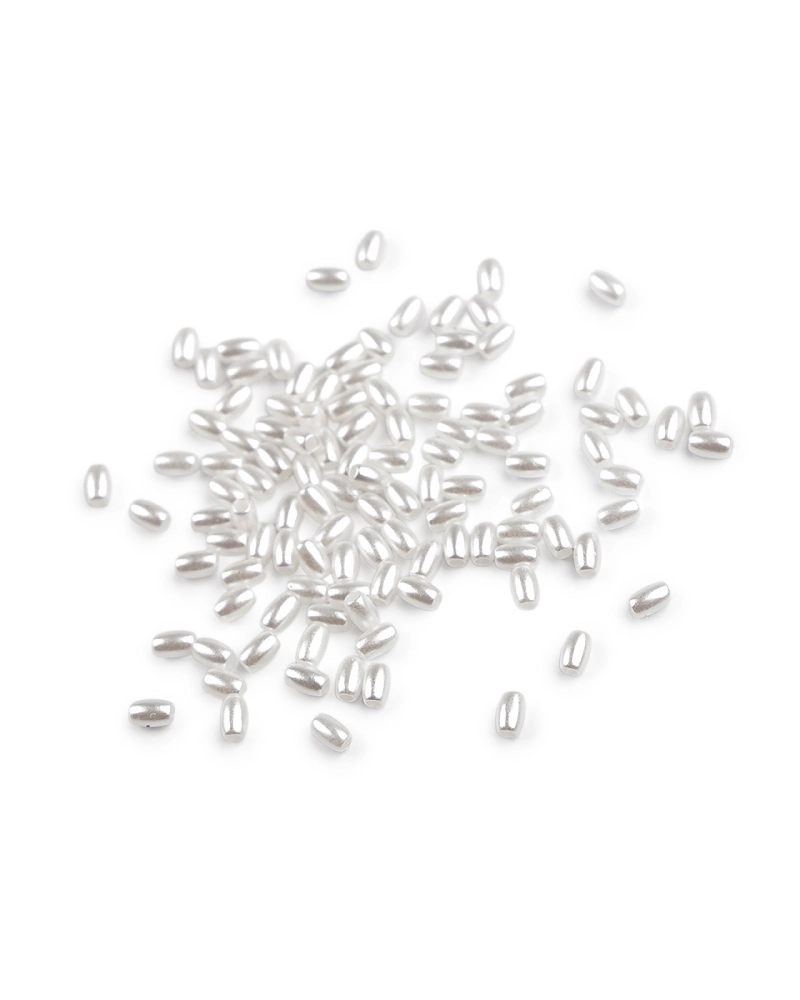 Plastové voskové koráliky / perly ryža 2,5x4 mm - 10 g | Mimib